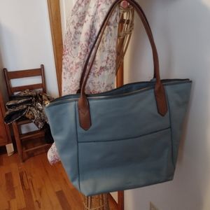 NWOT Beautiful Pale Teal Fossil Rachel Tote